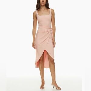Aritzia Wilfred Saturn Midi Dress Coral Blush Size Large
